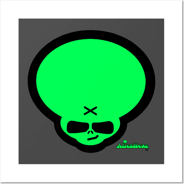 Smirking Alien Wall Art by ZoinksTeez